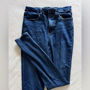 American Eagle Curvy Super High Rise Jegging Dark Blue Jeans US 6 LONG